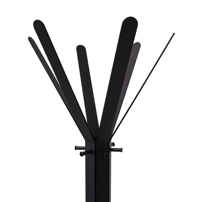 Gorillz Molto - Industrieel - Staande Kapstok - 14 Kapstokhaken - Zwart - Metaal