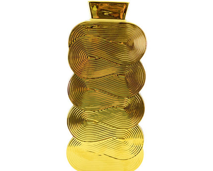Briljante gouden vaas groot model 14x8x30cm