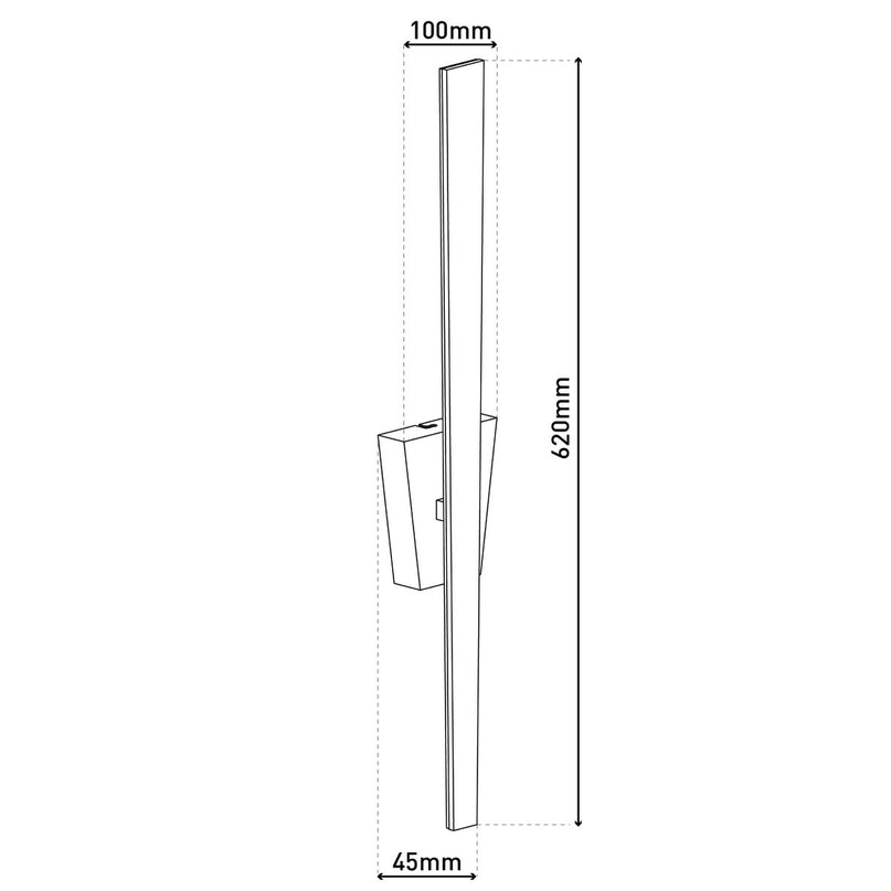 LED -wandlamp "Trevor" Nikkel mat