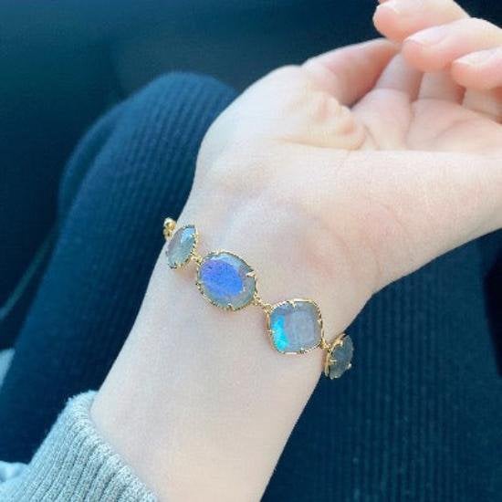 Rainbow Quartz kristallen kralen 5-stenen armbanden