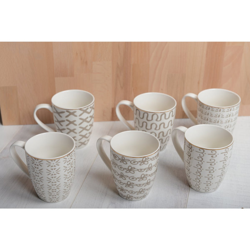 350 ml geometrische mokken - veel 6