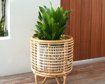 Rotan plantenstandaard plantenbak bloempothouder MALANG beige