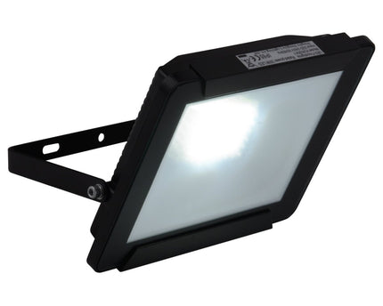 LED Outer Lamp "Spotlight" 30W, gemaakt van metaal en glas in het zwart, met geïntegreerde LED
