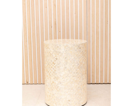 Pearly White Pouf 33x33x48cm