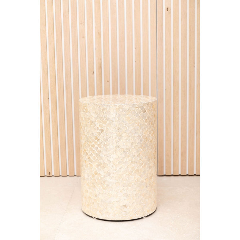 Pearly White Pouf 33x33x48cm