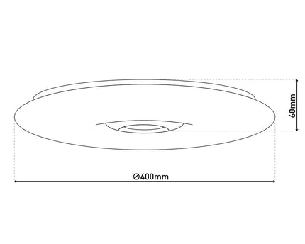 LED -plafondlicht "Nashville" Ø 40 cm, vele functies, gemaakt van metaal en plastic, wit, met geïntegreerde LED's, verlichting voor woonkamers, gang of kantoor
