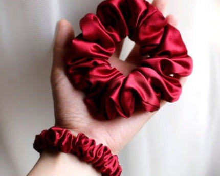 100% Zijden Scrunchie Set - 19 momme - Een set van 3