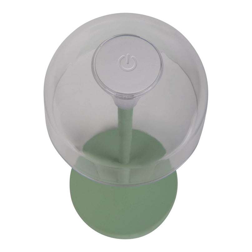 2-set LED-batterijtafellamp "Gomba" voor buiten en binnen, gemaakt van metaal en plastic in mint, 18,5 cm hoog