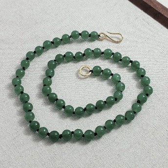 Tijdloze groene Aventurijn kralen ketting
