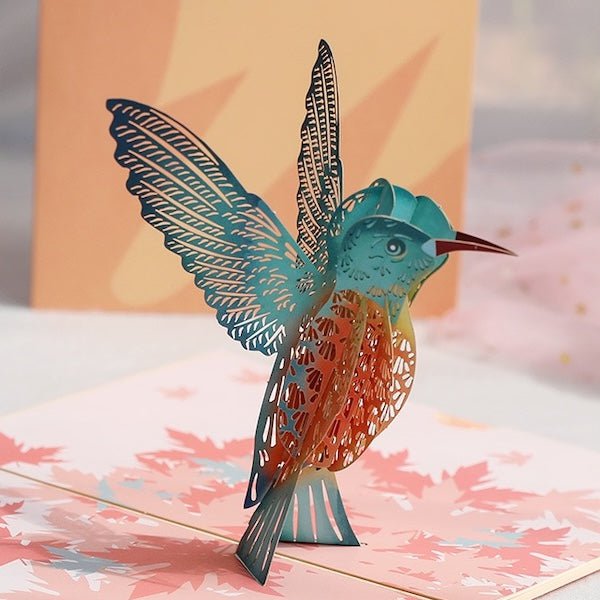 3D -kaart - Hummingbird Birthday Card