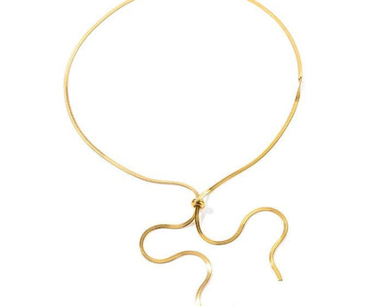Minimalistische haringbotketting uittrekbare ketting