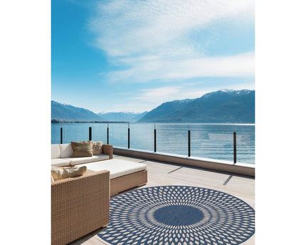 ILLUSION rond vloerkleed voor binnen en buiten