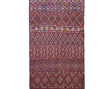 Zuiver wollen Marokkaans Kelim Berber tapijt 190 x 311 cm