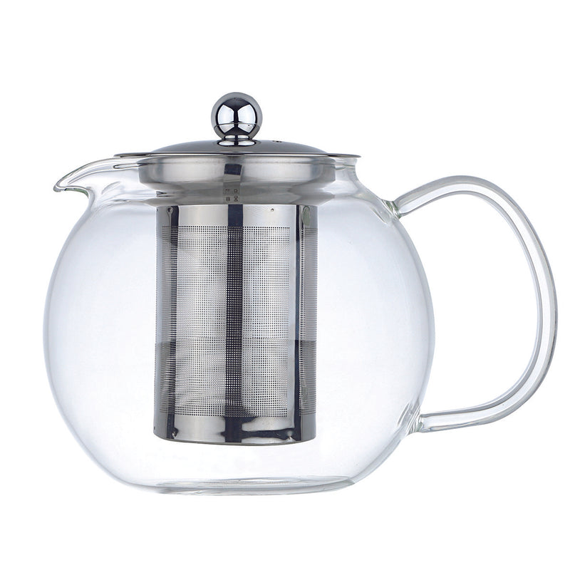 BAL THEEPOT 1L RVS FILTER EN DEKSEL