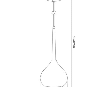 Hanger lamp "vaso", hanglamp gemaakt van metaal en rookglas in antraciet, met E14 -versie, voor eetkamer, woonkamer, hal of kantoor, met een Øvon 16 cm