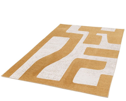 Hedendaags Gobelin Weven 100% gerecycled tapijt in Dedale