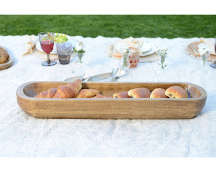 Houten decoratieve snit 81x17x10cm