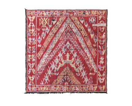 Marokkaans Berber-tapijt van vintage wol 175 x 180 cm