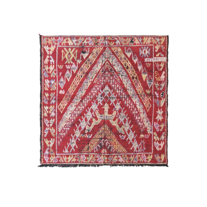 Marokkaans Berber-tapijt van vintage wol 175 x 180 cm