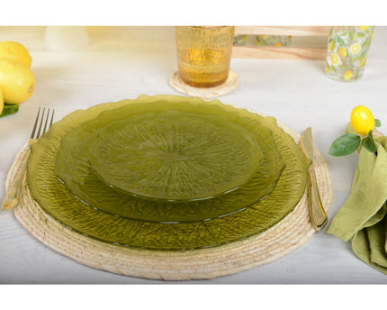 34 cm groene presentatieplaat - citroen