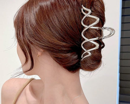 Dubbele golflijn grote klauw haarclips