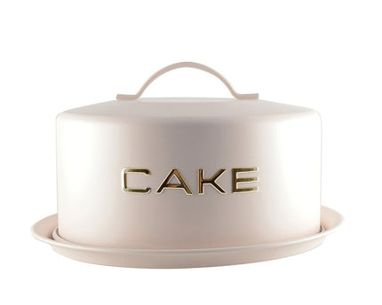 Beige cake -schotel met 28x28x15cm bel