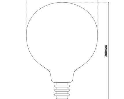 LED -lamp "Dilly Max", 5 watt, gloeilamp gemaakt van metaal en glas, warm wit, E27 Socket LED, decoratieve LED -lamp ca.