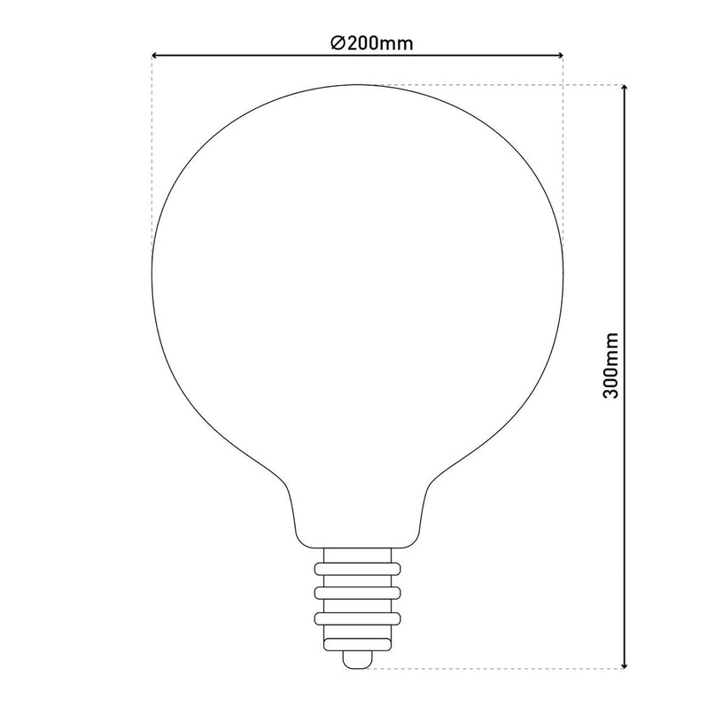 LED -lamp "Dilly Max", 5 watt, gloeilamp gemaakt van metaal en glas, warm wit, E27 Socket LED, decoratieve LED -lamp ca.