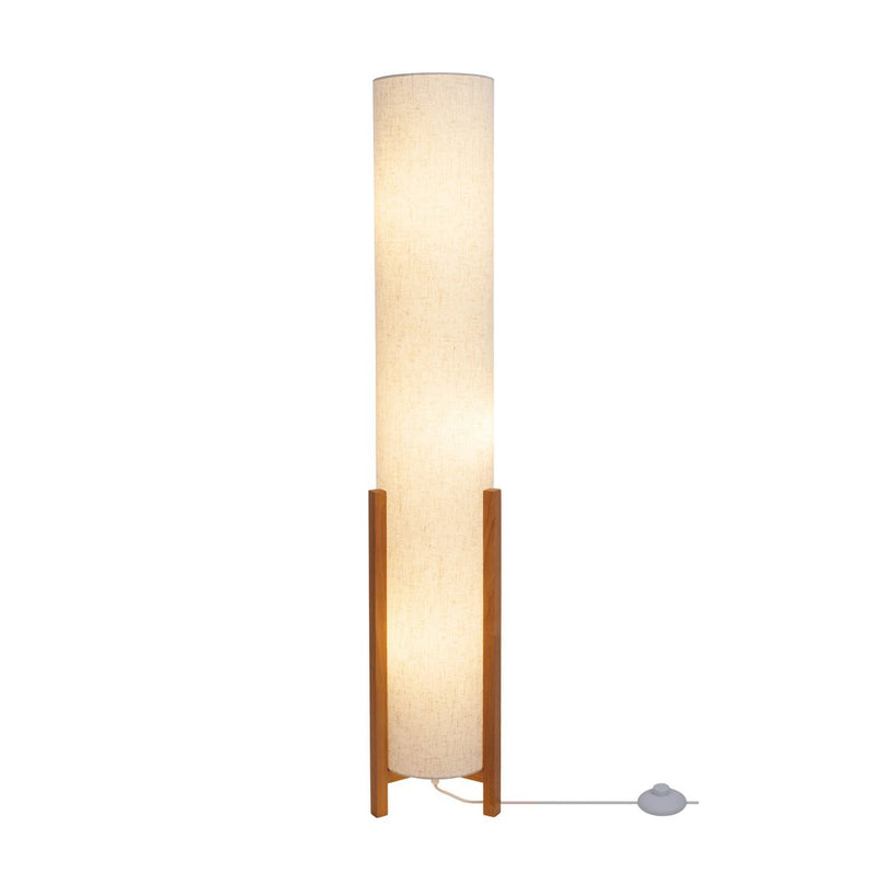 Tafellamp "Matilda" klassieke tafellamp met natuurlijk uiterlijk door hout en stofscherm, E27 -aansluiting, 110 cm hoog