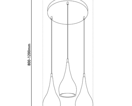 3-be hanger licht "stijl", retro klassieke hanglamp gemaakt van chroom-glanzend metaal met E27-frames, paraplu Ø16 cm, totaal Ø30 cm, ideaal voor eetkamer, woonkamer en keuken.