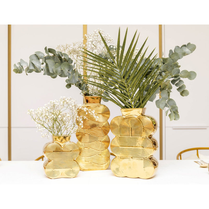 Briljante gouden vaas klein model 13x7x15cm