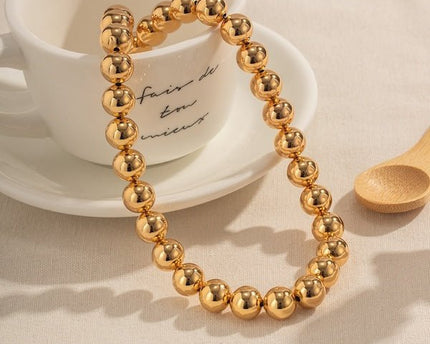 Minimalistische dikke look kralen ketting