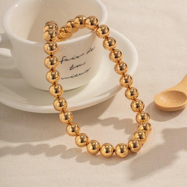 Minimalistische dikke look kralen ketting