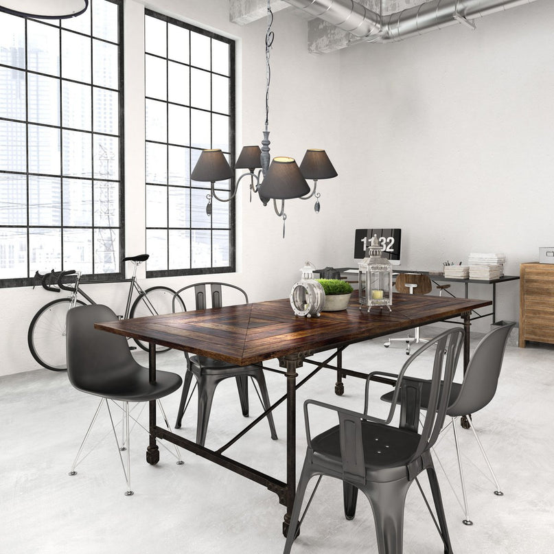 Deco kroon zwart d: 55cm "Castellum"