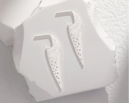 Handgemaakte luxe Frosted Leaf oorbellen