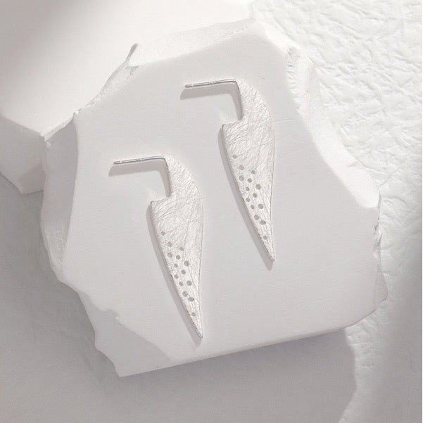 Handgemaakte luxe Frosted Leaf oorbellen
