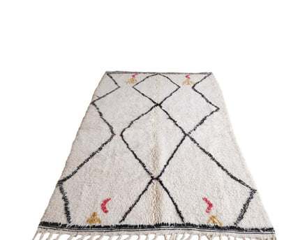 Zuiver wollen Marokkaans Berber-tapijt 140 x 253 cm