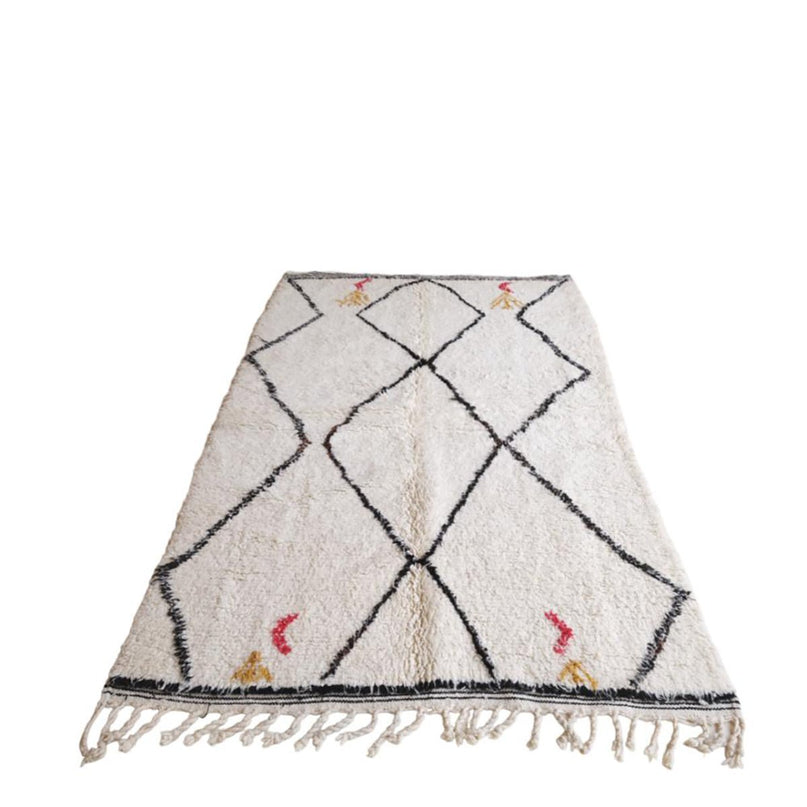 Zuiver wollen Marokkaans Berber-tapijt 140 x 253 cm