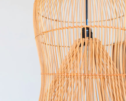 Rotan lampenkap – Boho hanglamp – plafondlamp hangend – Boho plafondlamp MAHARA (Ø35 cm)