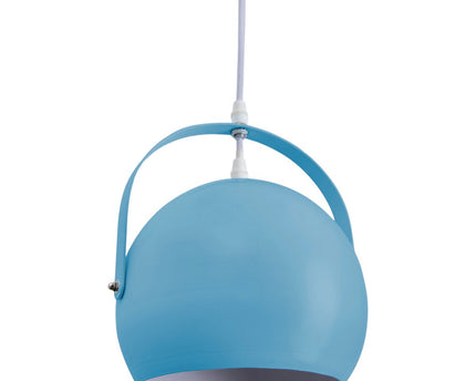 Hanger lamp "Colorado" blauw Ø ca. 25 cm, metaal, e27 socket, verlichting voor woonkamer, eetkamer, kinderkamer