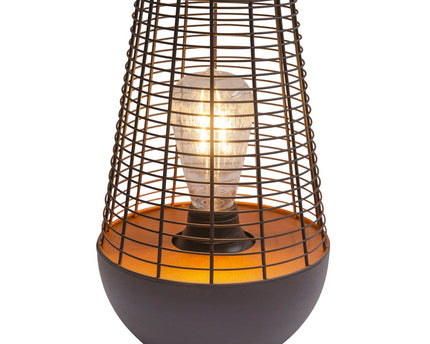 LED Decol Light 27 cm hoog, gemaakt van metaal in zwart, stevig gebouwd -in LED, decoratie voor buiten