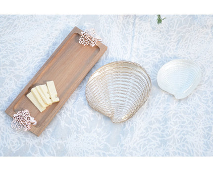 Houten lade met decoratie roségoud 42x13x3cm