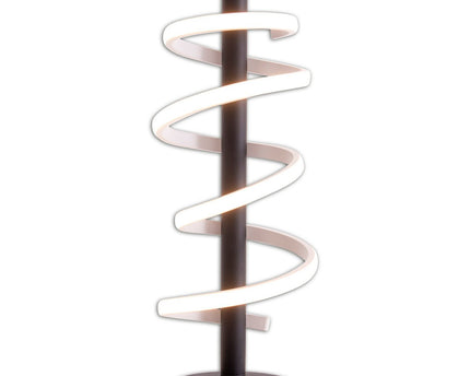 LED -tafellamp "Belleza", moderne metalen en plastic tafellamp in zwart en wit, met stevig gebouwd -in LED's, 50 cm hoog, verlichting voor woonkamer, eetkamer, slaapkamer of kantoor.