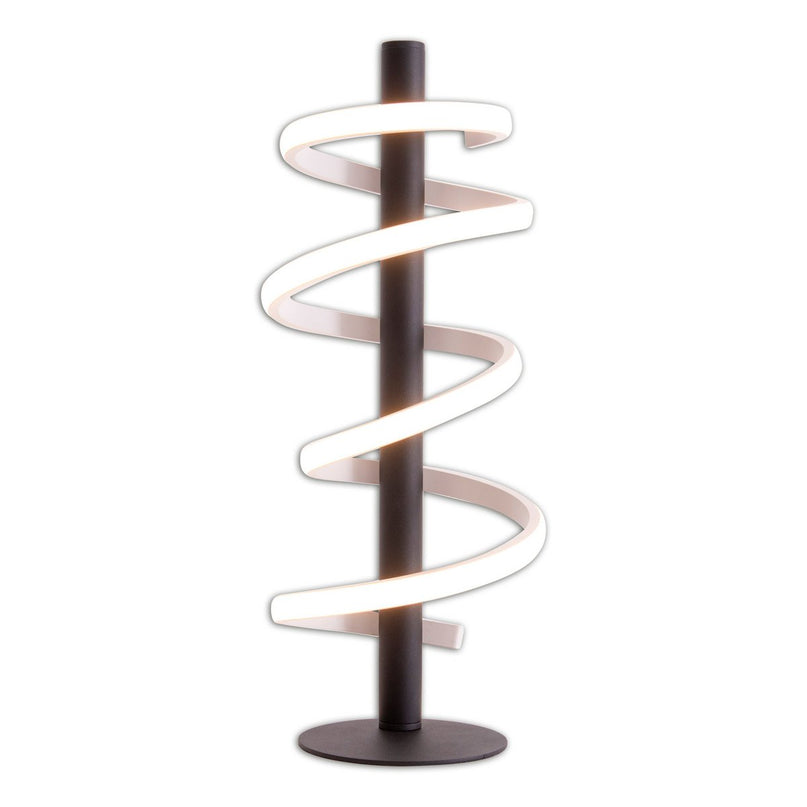 LED -tafellamp "Belleza", moderne metalen en plastic tafellamp in zwart en wit, met stevig gebouwd -in LED's, 50 cm hoog, verlichting voor woonkamer, eetkamer, slaapkamer of kantoor.