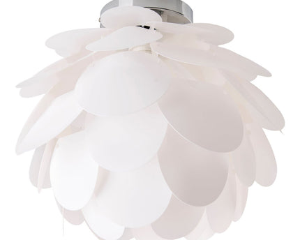 Tafellamp "fora" gemaakt van metaal en wit plastic, E27 -aansluiting, verlichting voor woonkamer, eetkamer en nachtkastje, Ø41 cm