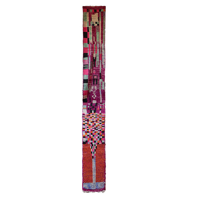 Zuiver wollen Marokkaans Berber halkleed 75 x 768 cm