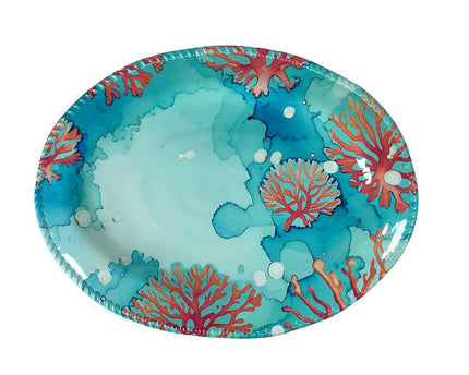 Ovaal mélamine corail 43.5x21x2.5cm