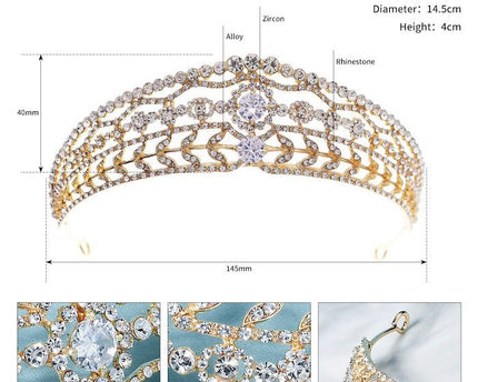 Queen Royal Crown Style Crystal Tiaras