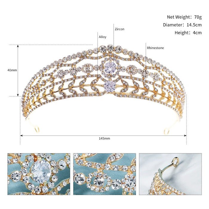 Queen Royal Crown Style Crystal Tiaras