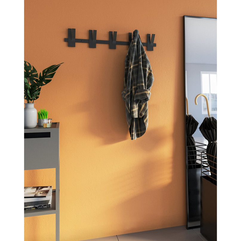 Gorillz Incision - Kapstok - Wandkapstok - 10 Kapstok haken - Metaal - Zwart